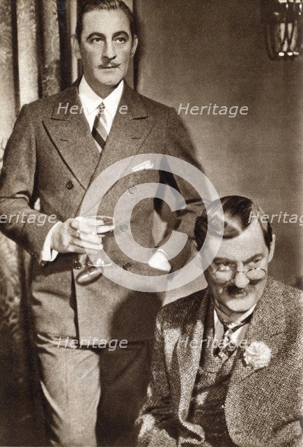 John Barrymore and Lionel Barrymore, American actors, 1933. Artist: Unknown