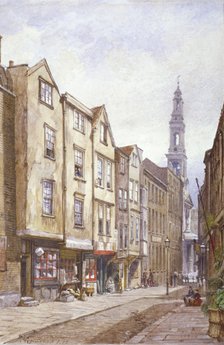 View of Drury Court, looking towards St Mary le Strand, Westminster, London, 1882. Artist: John Crowther