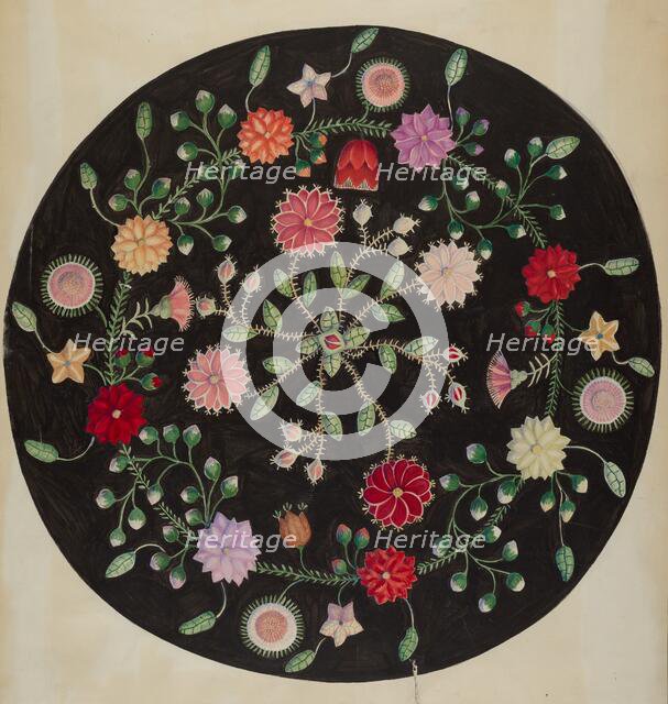 Round Sampler, c. 1936. Creator: Eva Wilson.