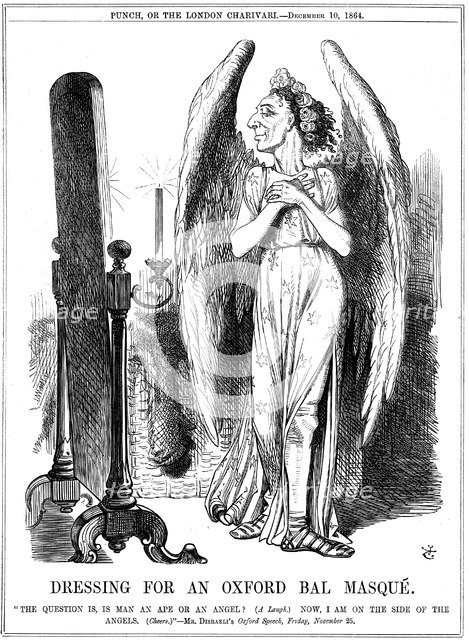 Benjamin Disraeli, British Conservative, cartoon from 'Punch', 1864. Artist: John Tenniel
