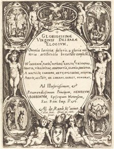Frontispiece for "Gloriosissimae". Creator: Jacques Callot.