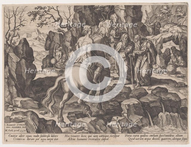 Amassing Knowledge, from The Course of Human Life, 1570. Creator: Pieter Furnius.