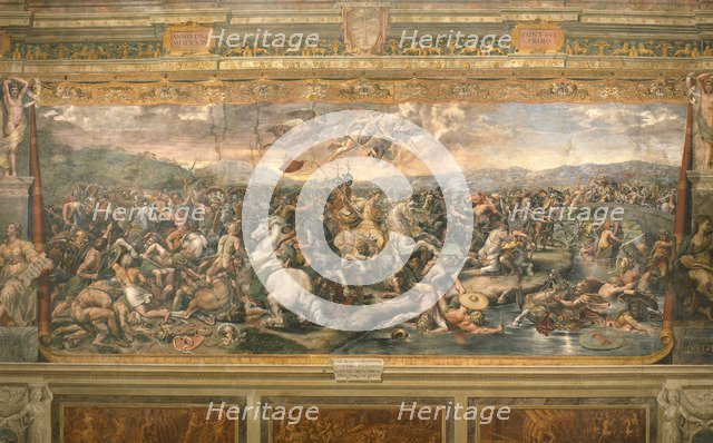 The Battle of the Milvian Bridge, 1517-1524. Artist: Penni, Gianfrancesco (1496-1528)