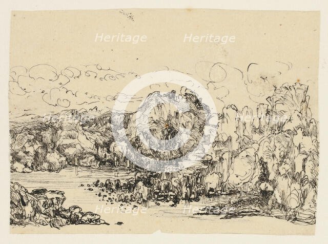 Rocks by the Sea, n.d. Creator: Rodolphe Bresdin.