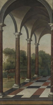 Colonnade giving onto a Park, 1660-1673. Creator: Barent Fabritius.