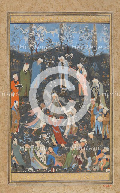 Dancing Dervishes, Folio from a Divan of Hafiz, ca. 1480. Creator: Bihzad.