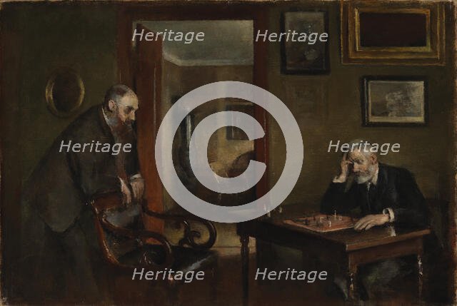 Chess players, 1870-1914. Creator: Peter Alfred Schou.