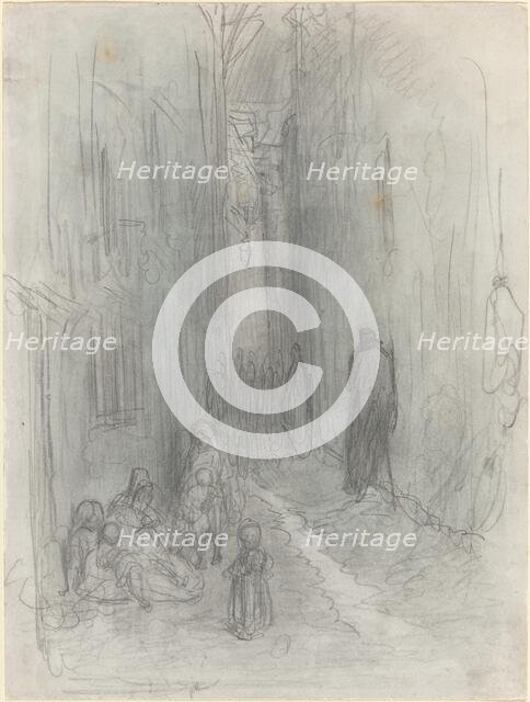 A Backstreet in London, 1868. Creator: Gustave Doré.