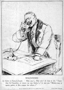 'Misunderstanding', caricatures of Guillaume II of Germany, 1915. Artist: Unknown