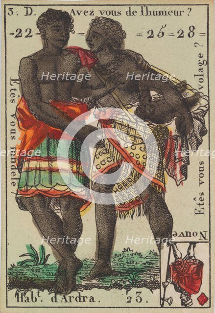 Hab.t d'Ardra from Playing Cards (for Quartets) 'Costumes des Peuples Étrangers', 1700-1799. Creator: Anon.