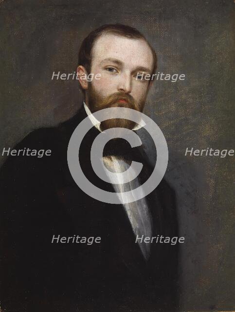 Self-Portrait in a Black Coat, 1848-1850 (?). Creator: Richard Caton Woodville.