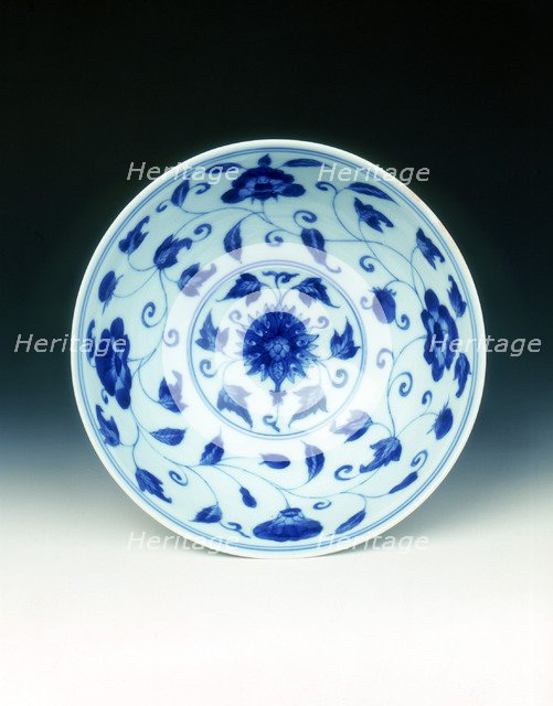 Blue and white palace bowl in Chenghua style, late Kangxi period, Qing dynasty, China, 1700-1722. Artist: Unknown