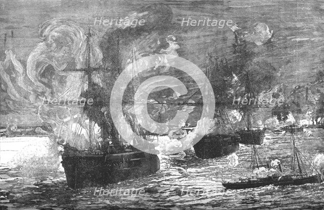 'The Bombardment of Alexandria', 1882, (c1882-85). Artist: Unknown.