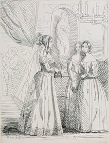 Leonore, Arabella and Rosa, 1841. Creator: Queen Victoria
