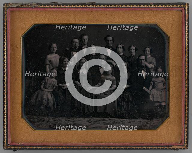 Untitled (Group Portrait of Men, Women, and Children), 1846. Creator: Unknown.