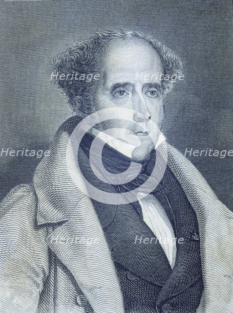 François René Viscount of Chateaubriand (1768 -1848), French writer, engraving, 1845.