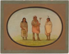 Three Piankeshaw Indians, 1861/1869. Creator: George Catlin.