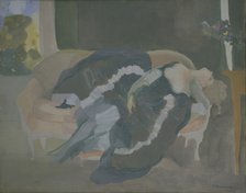 Sleeping Young Woman. Artist: Somov, Konstantin Andreyevich (1869-1939)