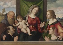 Virgin and Child with Saints and Donors, c. 1515. Creator: Giovanni Battista Cima da Conegliano (Italian, ca. 1459-1518); Workshop, and.