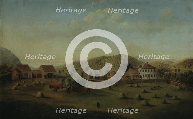 Leete Farm, West Claremont, New Hampshire, ca. 1822. Creator: Francis Alexander.