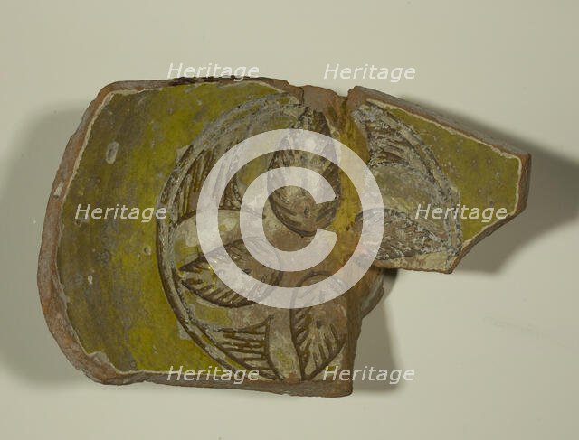 Fragment of a Bowl, 13th-14th century. Creator: Unknown.