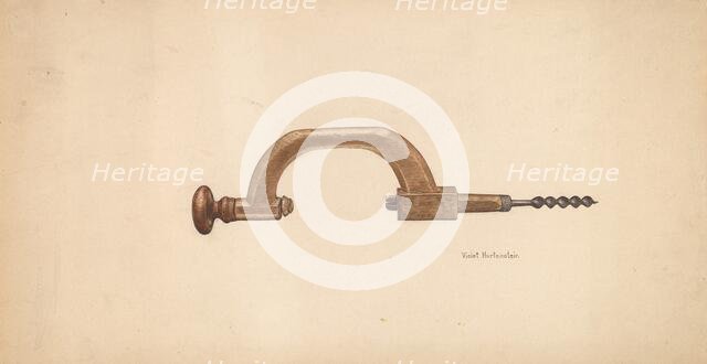 Brace and Bit, c. 1941. Creator: Violet Hartenstein.