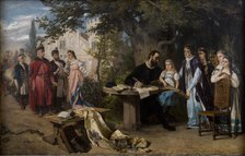 Jan Zamoyski Visiting Czarnolas, 1877. Creator: Karol Miller.