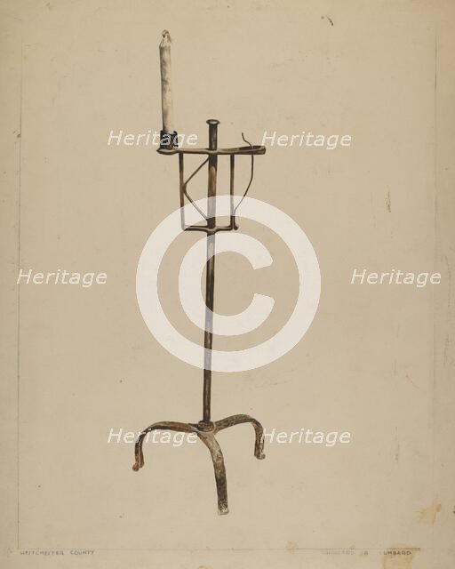 Adjustable Candle Holder, c. 1937. Creator: Howard Lumbard.