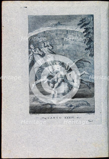 Illustration to the Divine Comedy by Dante Alighieri (Venezia, Antonio Zatta, 1757), 1757.