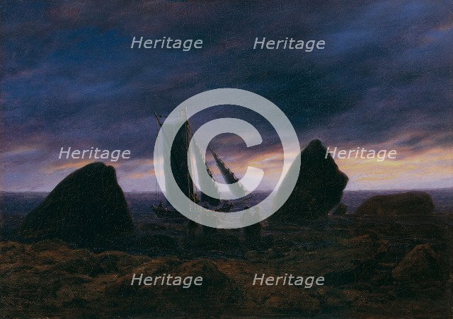 Fishing Boat by the Baltic Sea, c. 1830. Artist: Friedrich, Caspar David (1774-1840)