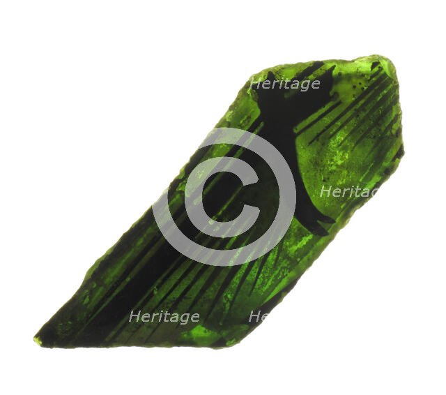 Glass Fragment, French, 12th-14th century. Creator: Unknown.