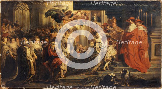 Coronation of Marie de Medici, May 13, 1610, c1835. Creators: Alexandre-Marie Colin, Peter Paul Rubens.