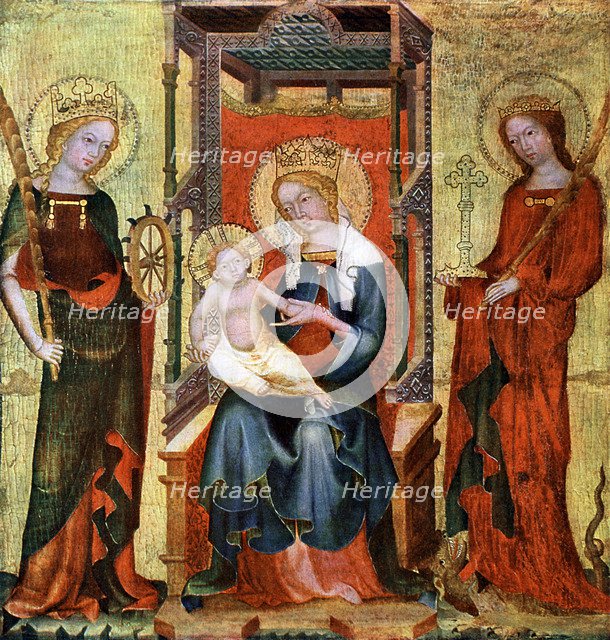 'Madonna Between St Catherine and Margaret', c1360 (1955). Artist: Unknown