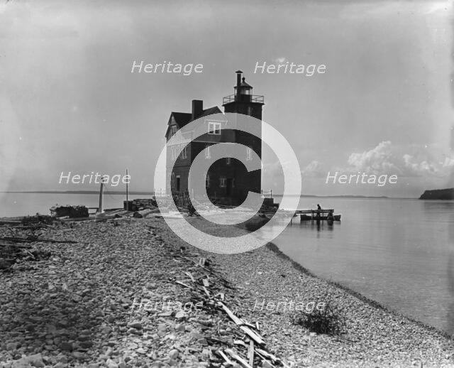 Mackinac Island from Round Island, c1899. Creator: Unknown.