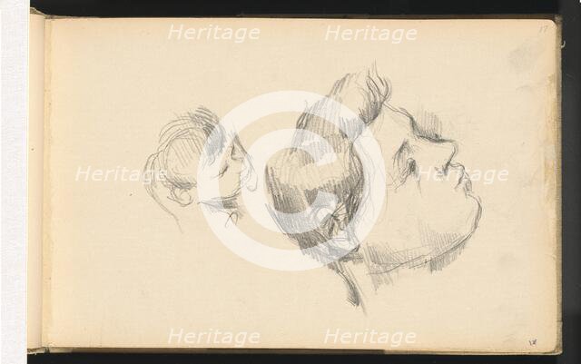 Two Heads, 1888. Creator: Paul Cezanne.