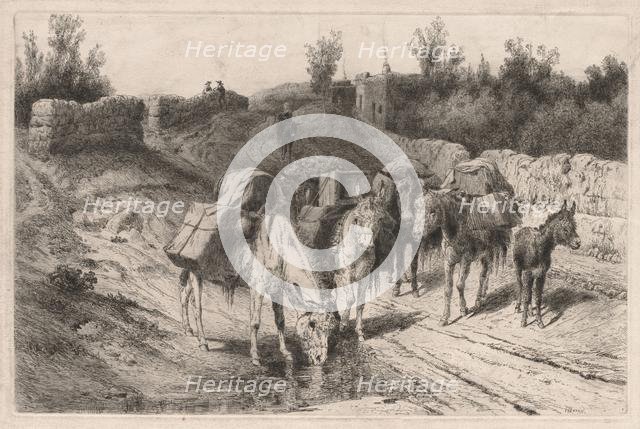 On the Road to Santa Fe. Creator: Peter Moran (American, 1841-1914).