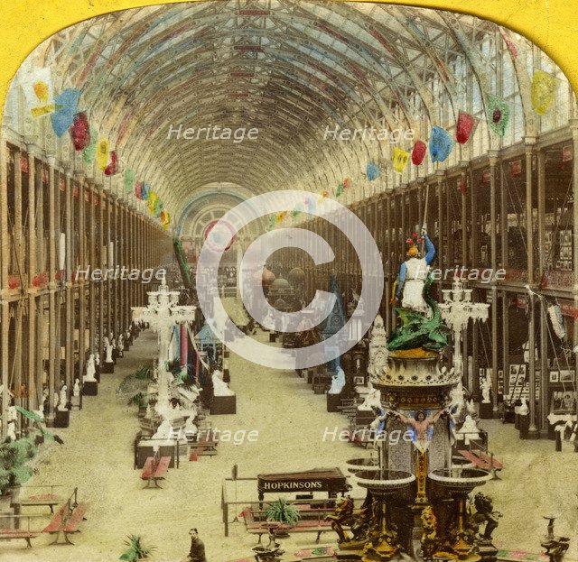 Interior view of the International Exhibition, London. Artist: Unknown