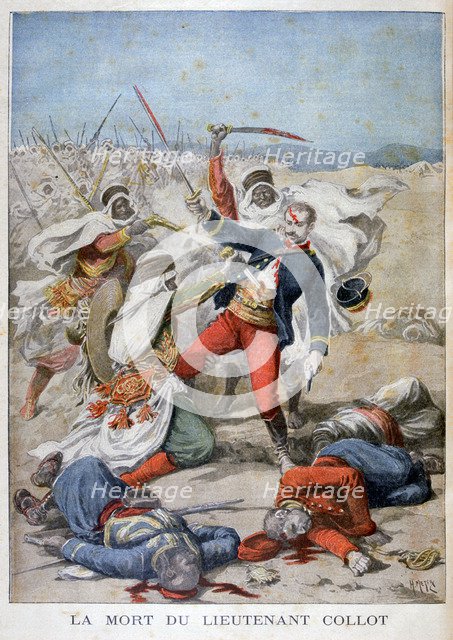 Death of Lieutenant Collet, Algeria, 1896. Artist: Henri Meyer