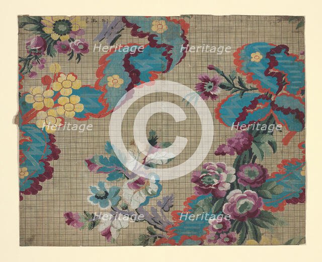 Mise-en-carte (Point-paper), France, 1764. Creator: L. Galy, Gallien et cie.