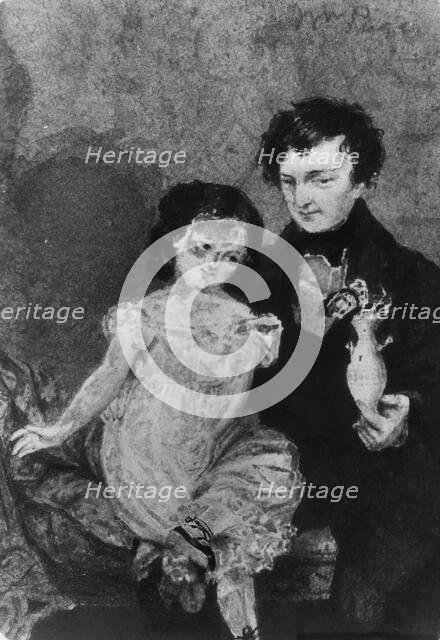 Man and Child (from McGuire Scrapbook), . Creator: William Page.
