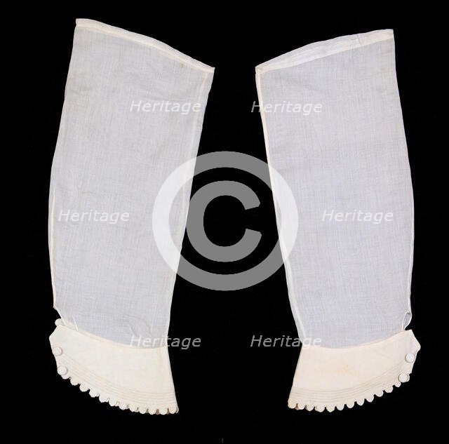 Undersleeves, American, ca. 1870. Creator: Unknown.
