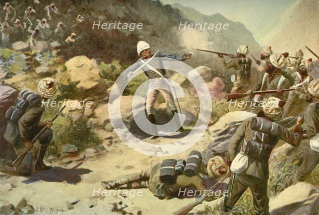 'Roberts Rallying the Pioneers at Umbeyla', (1901).  Creator: Charles Mills Sheldon.