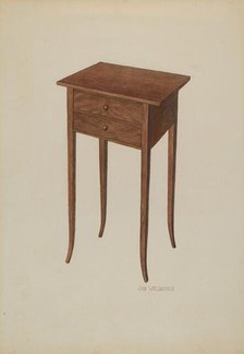 Table, c. 1940. Creator: Jack Williamson.