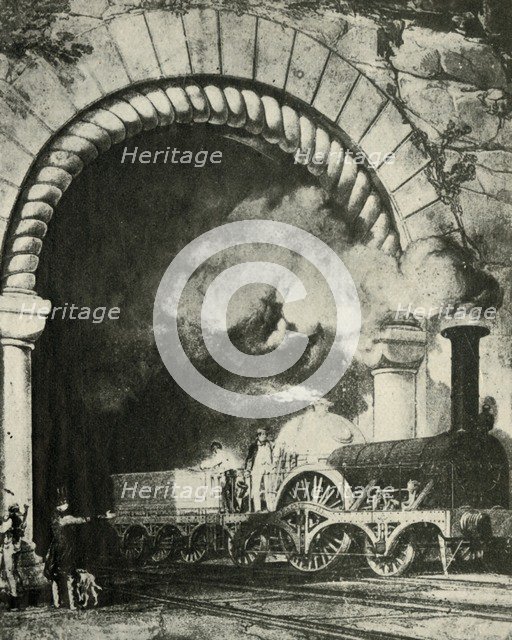 'An Early Broad Gauge Train - Great Western Railway', c1930. Creator: Unknown.