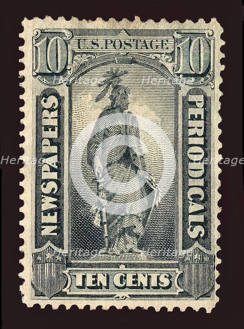 10c Statue of Freedom Newspapers and Periodicals imprint single, 1875. Creator: Unknown.