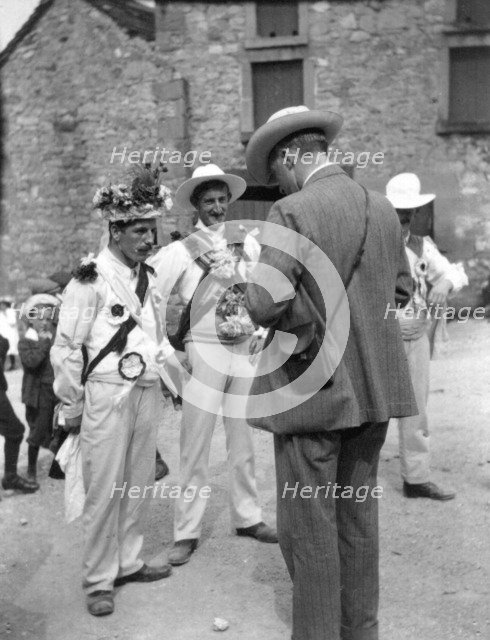 Cecil Sharp with Winster Morris Dancers, Derbyshire, 1908. Artist: Unknown
