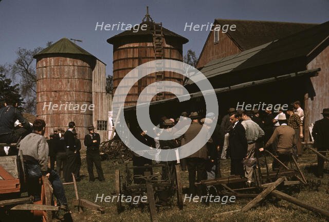 Farm auction, Derby, Conn., 1940. Creator: Jack Delano.