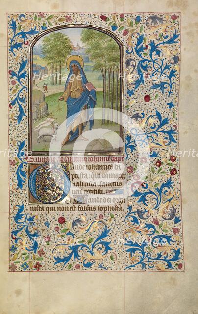 Saint John the Baptist; Arenberg Hours, early 1460s. Creator: Willem Vrelant.