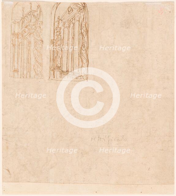 Two Architectural Studies. Creator: Lattanzio Gambara.