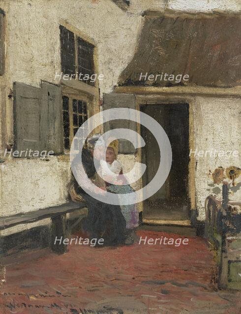 Neighborly Gossip, c.1880-c.1907. Creator: Bernardus Johannes Blommers.